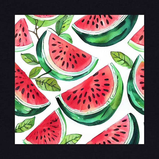 Summer Melon Medley - Refreshing Watermelon Pattern by MBSCREATIVES